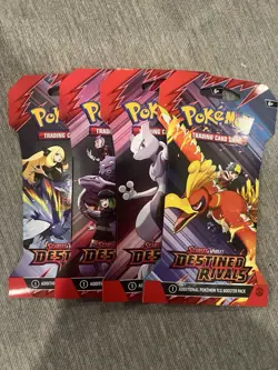 Pokemon Destined Rivals Booster Pack Art Set (Set of 4) - Image 1