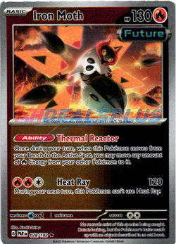 NM Pokemon Paradox Rift Iron Moth Reverse Holo 028 - Image 1