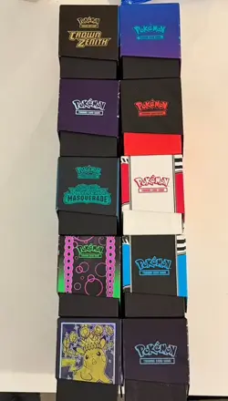 10x Empty Assorted Pokemon Elite Trainer Boxes ETB Crown Zenith Paldean Fates - Image 3