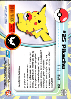 Topps Pokemon TV Animation Edition Series 1 Non Holo Foil #25 Pikachu UK - Image 2