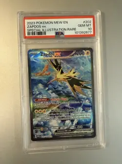 2023 Pokemon Mew En-151 #202 Zapdos Ex Special Illustration Rare PSA 10 - Image 1