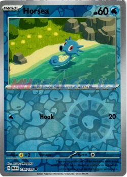 NM Pokemon Paradox Rift Horsea Reverse Holo 030 - Image 1