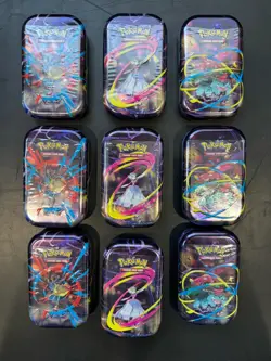 18 packs Pokemon Mega Evolution Mini Tins Sealed Venusaur Gardnevoir Lucario - Image 1