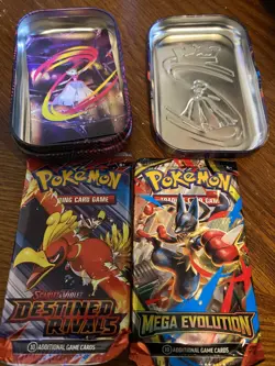 18 packs Pokemon Mega Evolution Mini Tins Sealed Venusaur Gardnevoir Lucario - Image 4