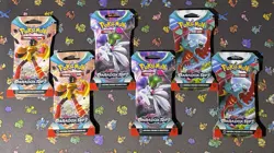 Pokemon Paradox Rift Sleeved Booster Packs Bundle 6x Sleeved Pack Lot Brand New - Image 1