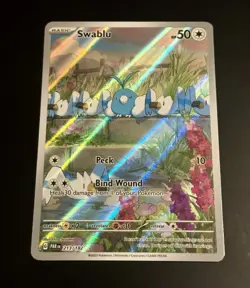 Pokemon TCG Swablu 213/182 Illustration Rare Holo Paradox Rift Near Mint - Image 1