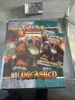 Pokemon HS Unleashed binder with EMPTY pack - Image 1