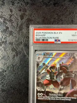 2025 POKEMON BLACK BOLT EN BISHARP ILLUSTRATION RARE #143 NM-MT PSA 8 - Image 3