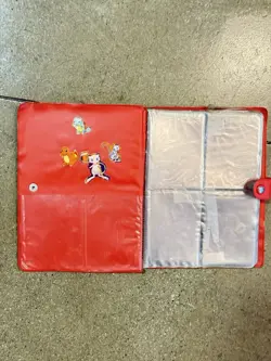 1999 Pokemon Cards Pikachu Red Collector's Album Vintage Pocket Binder Official - Image 5