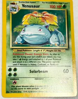 Pokemon Card WOTC Venusaur 15/102 Base Set Holo Unlimited Rare - Near Mint - Image 4