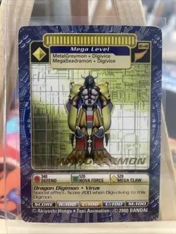 WarGreymon BO-148 Gold Foil Digimon Digi-Battle Card TCG Series 3 - Image 1