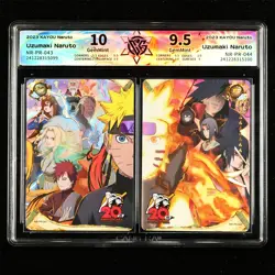 CCG 9.5 KAYOU Official Naruto 20th anniversary Card NR-PR-043&044 Uzumaki Naruto - Image 1