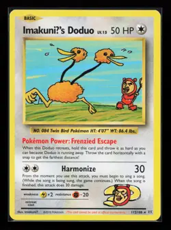 ImakuniU's Doduo 112/108 Secret Rare XY - Evolutions Pokemon Card - Image 1