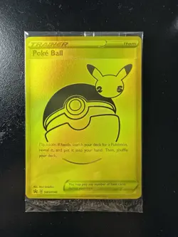 SEALED Pokemon Card Poke Ball SWSH146 Gold Celebrations UPC Anniversary Mint - Image 1