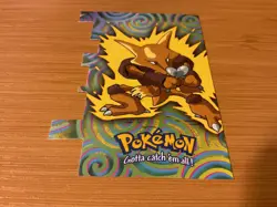 NEW 2000 TOPPS POKEMON DIE CUT EV9 #65 CARD "ALAKAZAM" STAGE 3 - Image 1
