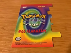 NEW 2000 TOPPS POKEMON DIE CUT EV9 #65 CARD "ALAKAZAM" STAGE 3 - Image 4
