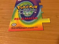 NEW 2000 TOPPS POKEMON DIE CUT EV9 #65 CARD "ALAKAZAM" STAGE 3 - Image 5