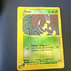 Ekans 108/165 Expedition Base Set Reverse Holo Rare Pokemon Card - Image 1
