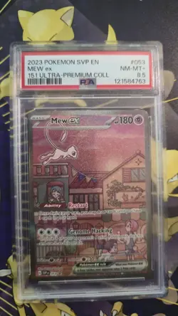 Mew EX 053 Pokemon TCG Scarlet & Violet 151 UPC Promo Card Psa 8.5 - Image 1