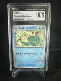CGC 8.5 Feraligatr Illustration Contest 2024 Pokemon Card TCG - Image 1