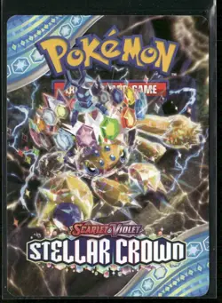 Pokemon TCG Stellar Crown Game Tip Card Pre-Release Kit Card Galvantula - Image 1