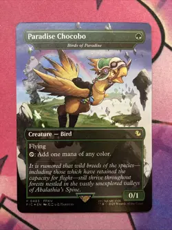 Paradise Chocobo 483 Promo Borderless Foil Final Fantasy Box Exclusive MTG NM EN - Image 1