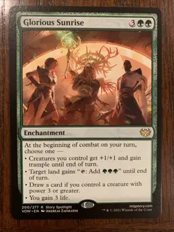 MTG Glorious Sunrise NM Innistrad: Crimson Vow 200/277 Rare - Image 1