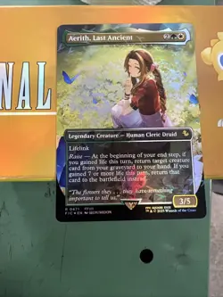 Aerith, Last Ancient (Borderless) (Chocobo Track Foil) MTG Magic Final Fantasy - Image 1