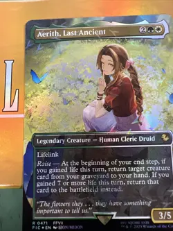 Aerith, Last Ancient (Borderless) (Chocobo Track Foil) MTG Magic Final Fantasy - Image 2