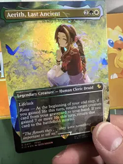 Aerith, Last Ancient (Borderless) (Chocobo Track Foil) MTG Magic Final Fantasy - Image 3