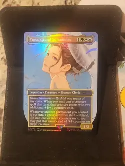 Yuna, Grand Summoner Promo 0001 Final Fantasy Mtg Borderless Foil Gateway - Image 1