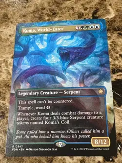 KOMA, WORLD-EATER Magic MTG Foundations Borderless - Image 1