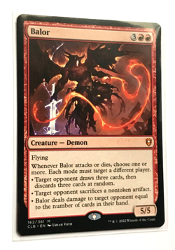 MTG, Balor, Commander Legends: Baldur's Gate, #162, Mint/NM Un-played! - Image 2