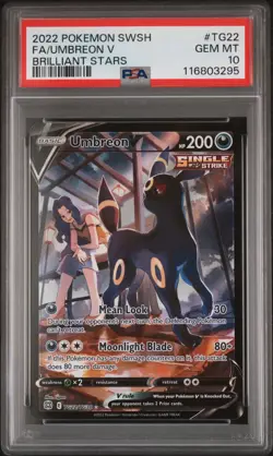 Pokemon Umbreon V Brilliant Stars Trainer Gallery Full Art #TG22 PSA 10 Gem Mint - Image 1