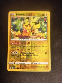 Pikachu Reverse Holo Foil Pokemon Sword & Shield Lost Origin 52/196 NM - Image 1