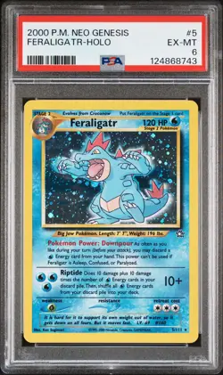 2000 POKEMON NEO GENESIS #5 FERALIGATR-HOLO PSA 6 - Image 1