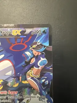 2015 POKEMON XY DOUBLE CRISIS #6 FULL ART/TEAM AQUA'S KYOGRE EX E - Image 3