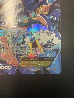 2015 POKEMON XY DOUBLE CRISIS #6 FULL ART/TEAM AQUA'S KYOGRE EX E - Image 5