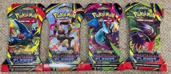 Pokemon Mega Evolution Phantasmal Flames 4x Sleeved Booster Pack Art Set - Image 1