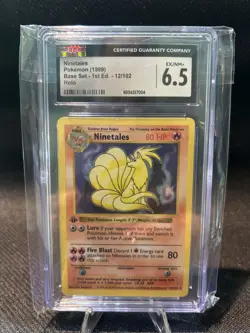 Ninetales Pokemon 1999 Base Set 1st Edition 12/102 Holo CGC EX/NM + 6.5 - Image 1