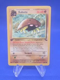 Vintage WOTC Pokemon Fossil 1st Edition Kabuto 50/62 Regular Common LP -2 - Image 1