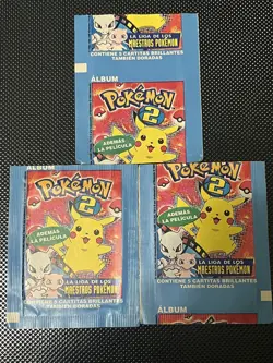 3x Pokemon 1999 Sealed Stickers Booster pack & 2x Pokemon Pokedex Sticker Packs - Image 1