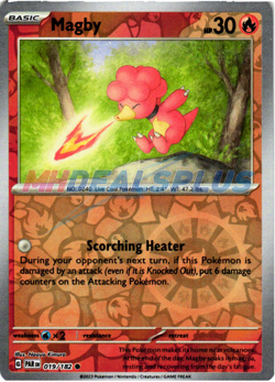 NM Pokemon Paradox Rift Magby Reverse Holo 019 - Image 1