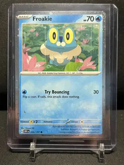 Froakie 056/197 Cosmos Holo Promo Pokemon 2023 SV Obsidian Flames - NM - Image 1