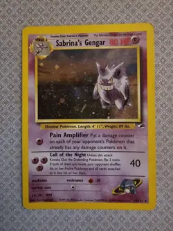 Pokemon TCG Sabrina's Gengar Holo Rare 14/132 Gym Heroes *MP* - Image 1