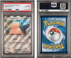 2025 POKEMON PRE EN-PRISMATIC EVOLUTIONS #076 SNORLAX EX PSA 10 - Image 1