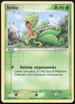 Carte Pokemon Arcko 75/109 Rubis & Saphir Francais - Image 1