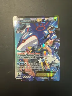 2015 POKEMON XY DOUBLE CRISIS #6 FULL ART/TEAM AQUA'S KYOGRE EX C - Image 1