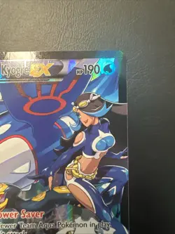 2015 POKEMON XY DOUBLE CRISIS #6 FULL ART/TEAM AQUA'S KYOGRE EX C - Image 3