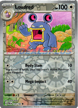 NM Pokemon Paradox Rift Loudred Reverse Holo 149 - Image 1